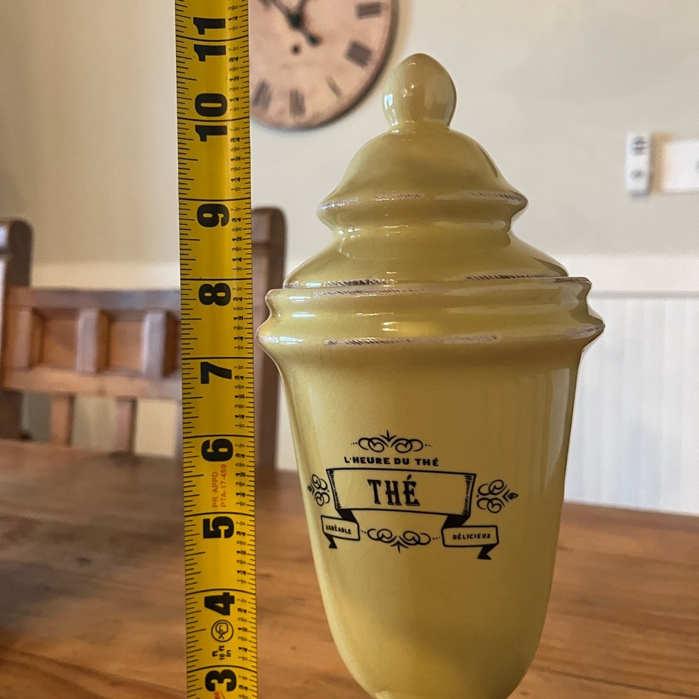 Yellow Ceramic Tea Canister - Picture 7 of 7